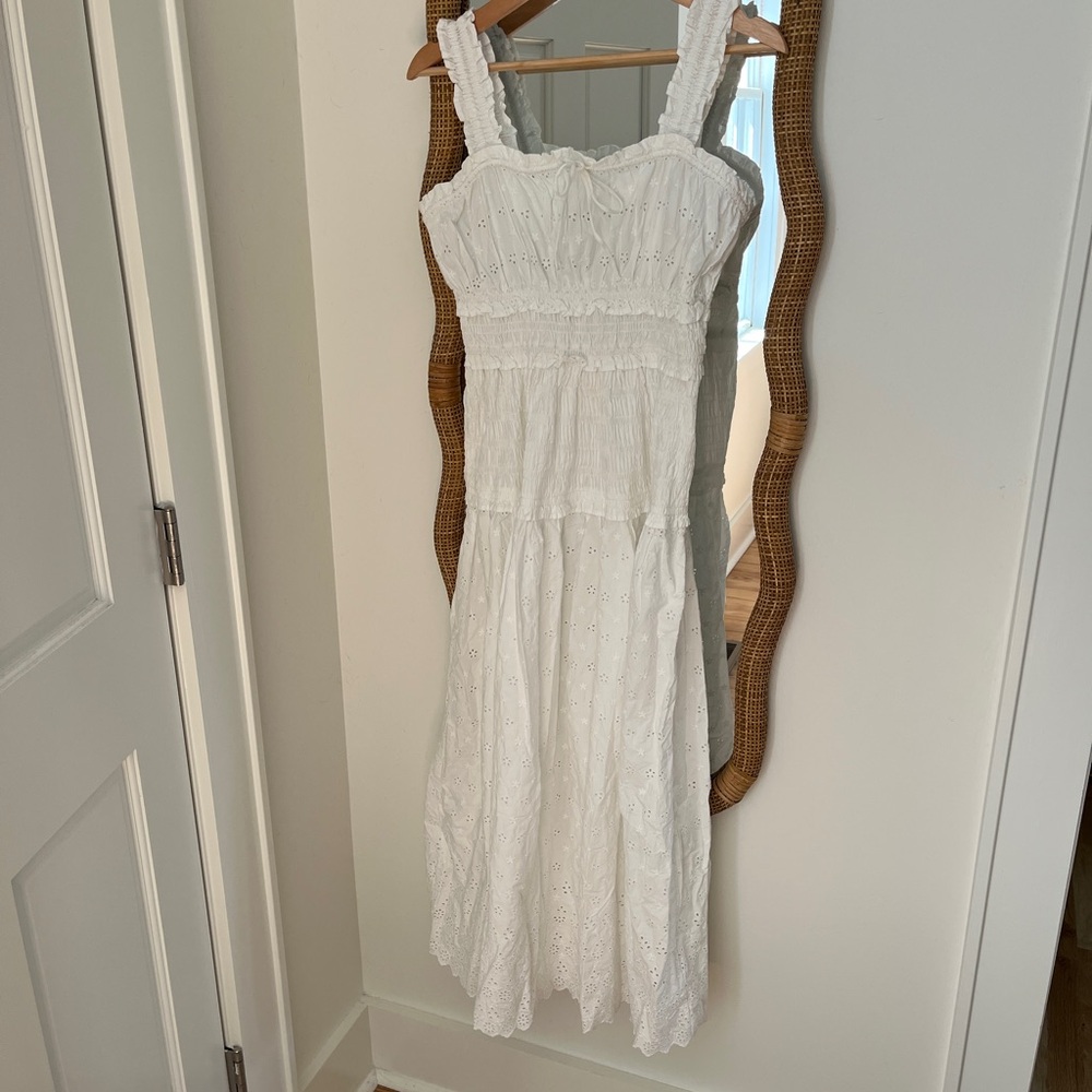 NWT Gap x Doen White Eyelet Cottege Core Dress - Picture 3 of 5